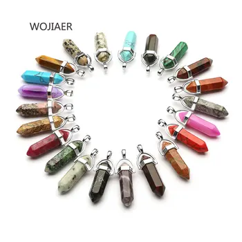 WOJIAER Bullet Natural Crystal Stone Pendant For Women Hexagonal Statement DIY Necklaces Pendants Jewelry Accessories ZBM211
WOJIAER Bullet Natural Crystal Stone Pendant For Women Hexagonal Statement DIY Necklaces Pendants Jewelry Accessories ZBM211
