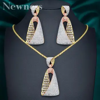 Newness Luxury Special Shape Super Copper AAA Cubic Zirconia Pendant NECKLACE EARRINGS For Dubai Women High Quality Jewelry
Newness Luxury Special Shape Super Copper AAA Cubic Zirconia Pendant NECKLACE EARRINGS For Dubai Women High Quality Jewelry