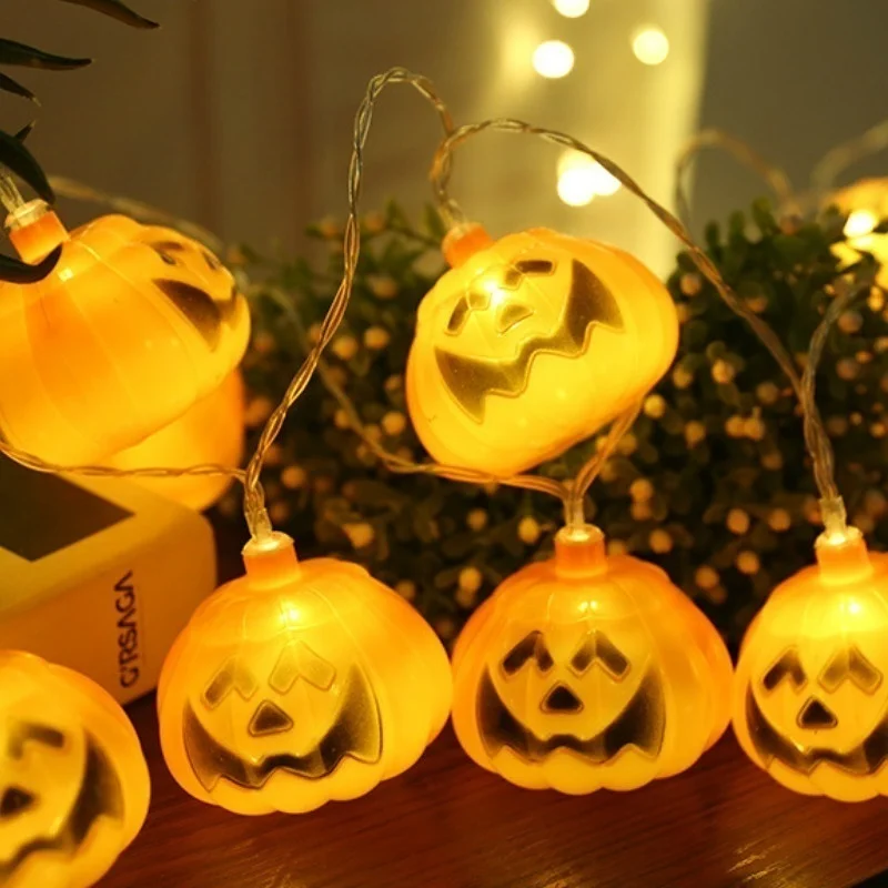 Фото Halloween Ghost Festival Series Decorative Lights Led Pumpkin Taro Lantern Strings Holiday Decoration | Дом и сад