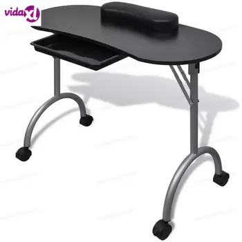 VidaXL Folding Black Manicure Table Portable Nail Table with Castors Manicure Equipment for Nail Salon with Bag Salon V3
VidaXL Folding Black Manicure Table Portable Nail Table with Castors Manicure Equipment for Nail Salon with Bag Salon V3