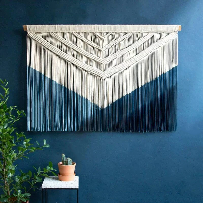 Nordic Style Plain Dyed Cotton Rope Hand-woven Tapestry Homestay Living Room Wall Hanging Decoration Ornaments(no wood stick
Nordic Style Plain Dyed Cotton Rope Hand-woven Tapestry Homestay Living Room Wall Hanging Decoration Ornaments(no wood stick