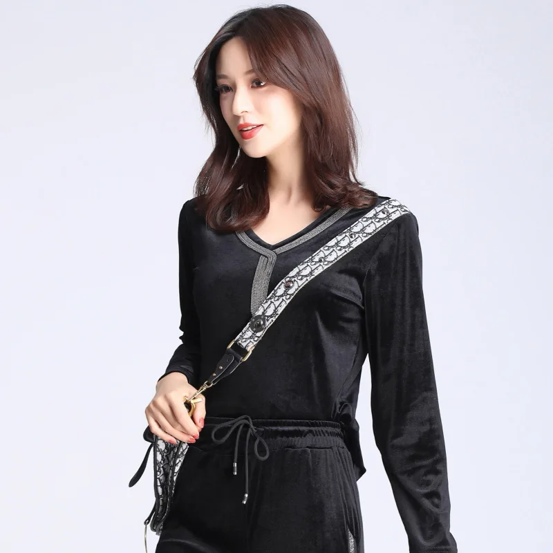 Photo Shoot Autumn Clothing Gold Velvet Sports Set 2019 New Style WOMEN'S Dress Large Size Western Style Velvet Loose Pants Two- 
Photo Shoot Autumn Clothing Gold Velvet Sports Set 2019 New Style WOMEN'S Dress Large Size Western Style Velvet Loose Pants Two-