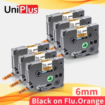 UniPlus 6PK 6mm tze Tape Fluorescent Label Tape Compatible Brother Label Maker tze B11 tze-B11 Black on Orange Adhesive Ribbon
UniPlus 6PK 6mm tze Tape Fluorescent Label Tape Compatible Brother Label Maker tze B11 tze-B11 Black on Orange Adhesive Ribbon