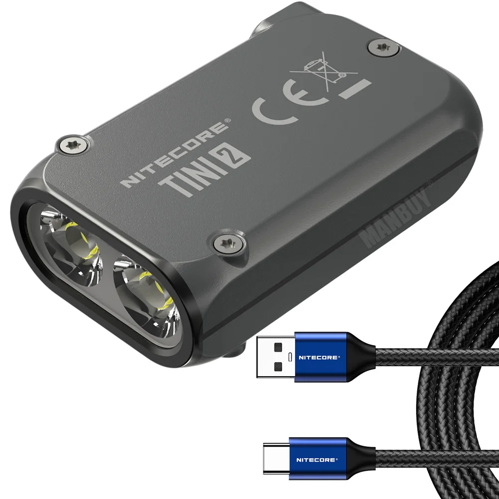 2020 Nitecore TINI2 брелок -вспышка + UAC20 Type-C кабель лм встроенный аккумулятор