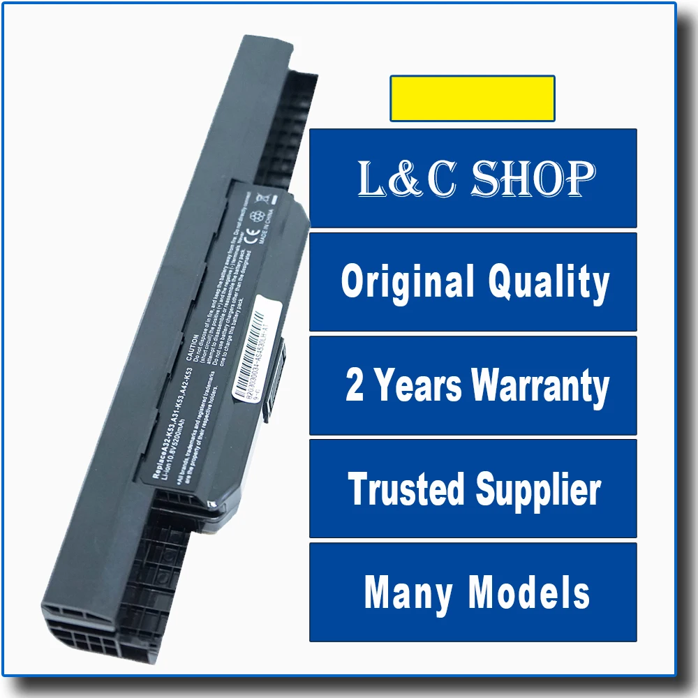 Notebook Laptop Battery Pack Replacement for Asus Series K43J K43S K43SJ K43SV K43U K53 K53B K53BY K53E K53F K53J K53S K53SD
Notebook Laptop Battery Pack Replacement for Asus Series K43J K43S K43SJ K43SV K43U K53 K53B K53BY K53E K53F K53J K53S K53SD