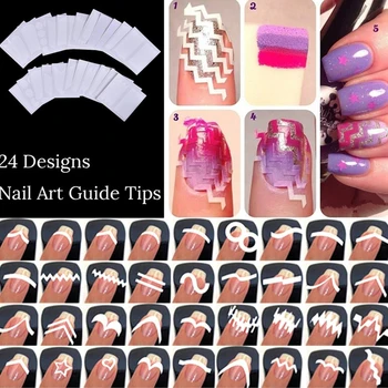 24Pcs24Pcs Nail Sticker Mold Tips Guide French Swirl Manicure Nail Applique DIY Template Decoration
24Pcs24Pcs Nail Sticker Mold Tips Guide French Swirl Manicure Nail Applique DIY Template Decoration