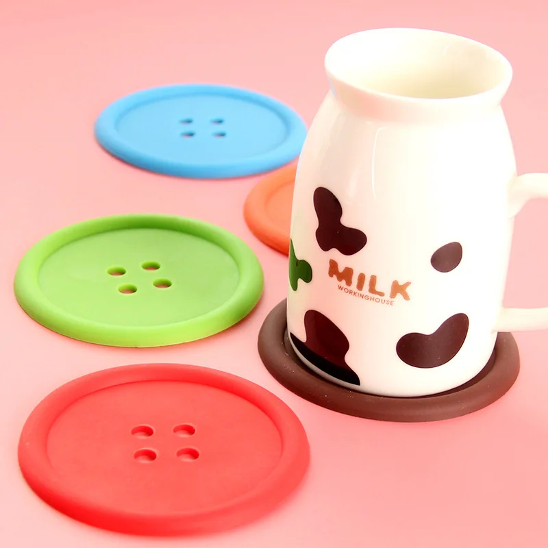 5pcs Round Silicone Coasters Household Button Table Cup Mat Drink Placemat Tableware Coaster Non-Slip Insulated Pads 5 Colors
5pcs Round Silicone Coasters Household Button Table Cup Mat Drink Placemat Tableware Coaster Non-Slip Insulated Pads 5 Colors