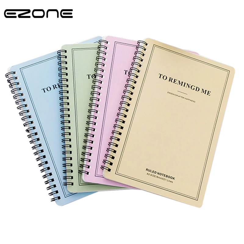 EZONE 1PC A5 Candy Color Sprial Loose-leaf Notebook Students Memopad 60 Sheets Line Inner Page School Office Notebook Stationery
EZONE 1PC A5 Candy Color Sprial Loose-leaf Notebook Students Memopad 60 Sheets Line Inner Page School Office Notebook Stationery