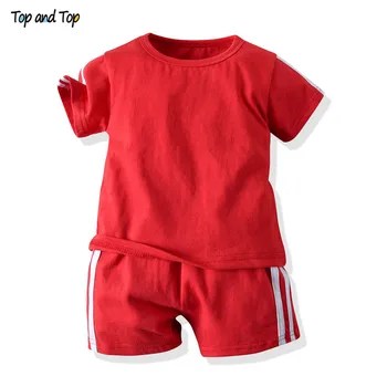 Top and Top Summer Unisex Baby Casual Clothes Set Cotton Short Sleeve Tshirt+Shorts 2Pcs Suit Striped Style Tracksuit Bebes
Top and Top Summer Unisex Baby Casual Clothes Set Cotton Short Sleeve Tshirt+Shorts 2Pcs Suit Striped Style Tracksuit Bebes