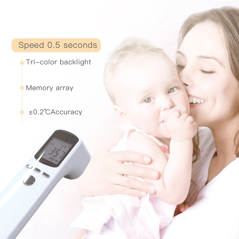 Handheld Infrared Thermometer Forehead Body Temperature Meter Measuring Backlight for Baby Adult KQS8
Handheld Infrared Thermometer Forehead Body Temperature Meter Measuring Backlight for Baby Adult KQS8