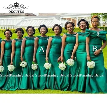 Green Satin Long Bridesmaid Dresses For Women Corset Back Sleeveless Cheap Mermaid Prom Wedding Guest Dress
Green Satin Long Bridesmaid Dresses For Women Corset Back Sleeveless Cheap Mermaid Prom Wedding Guest Dress