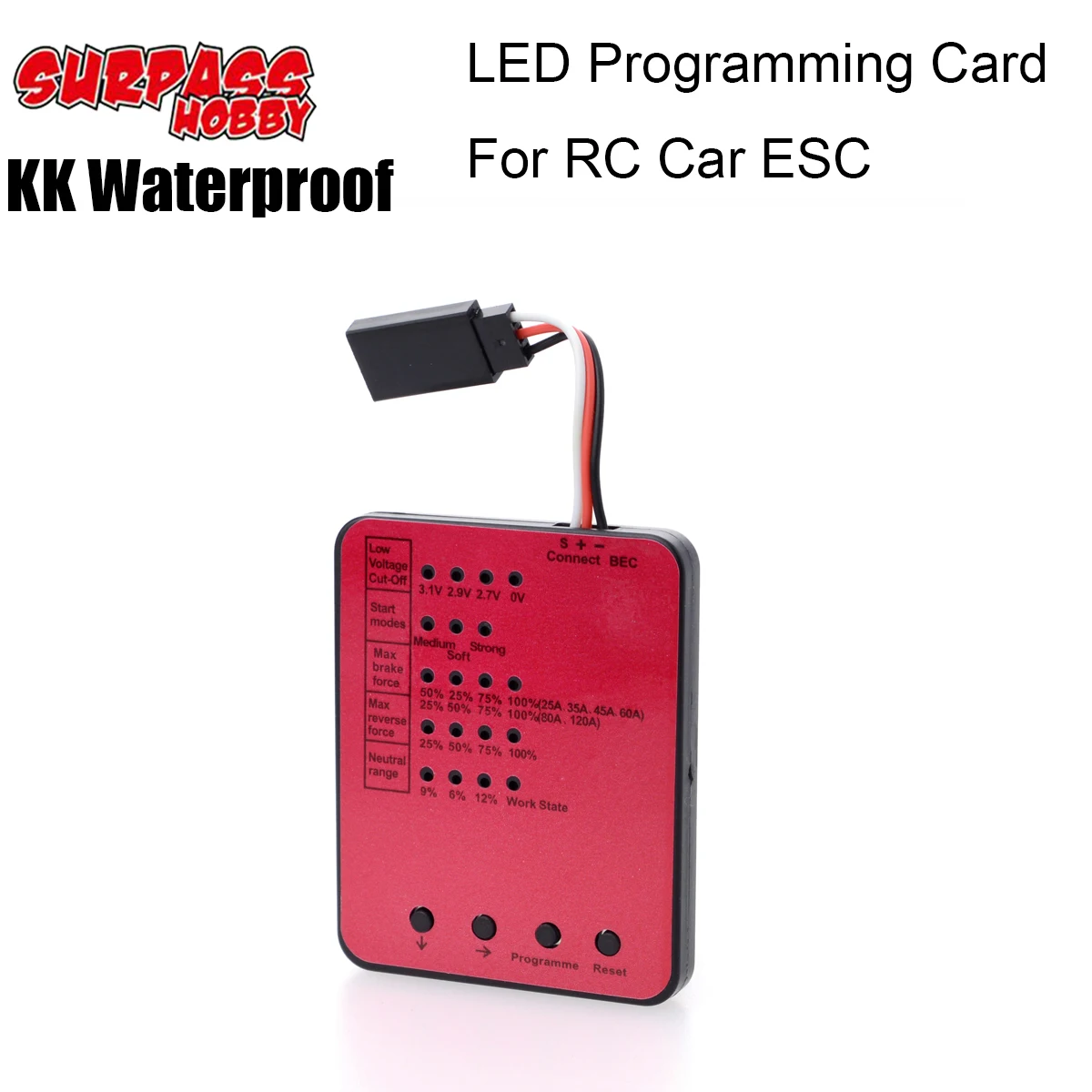 High Quality LED ESC Programming card for RC Car Electronic Speed Controller 25A/35A/45A/60A/80A/120A Brushless ES
High Quality LED ESC Programming card for RC Car Electronic Speed Controller 25A/35A/45A/60A/80A/120A Brushless ES
