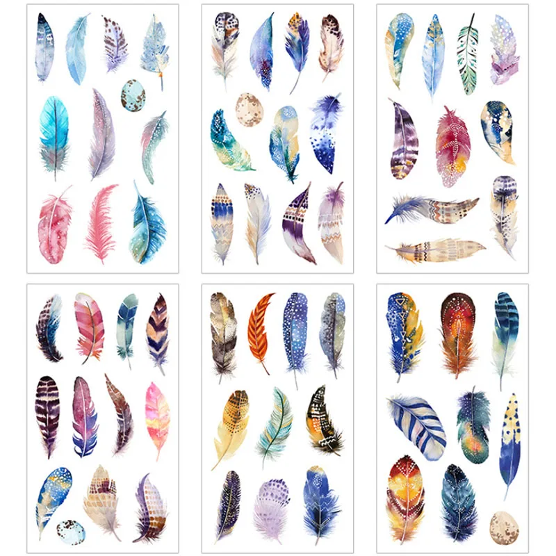 6 Pcs/pack Colored Feathers Stickers Cartoon Decorative Stationery Stickers DIY Scrapbooking Stick Label Bullet Journal Supplies 
6 Pcs/pack Colored Feathers Stickers Cartoon Decorative Stationery Stickers DIY Scrapbooking Stick Label Bullet Journal Supplies