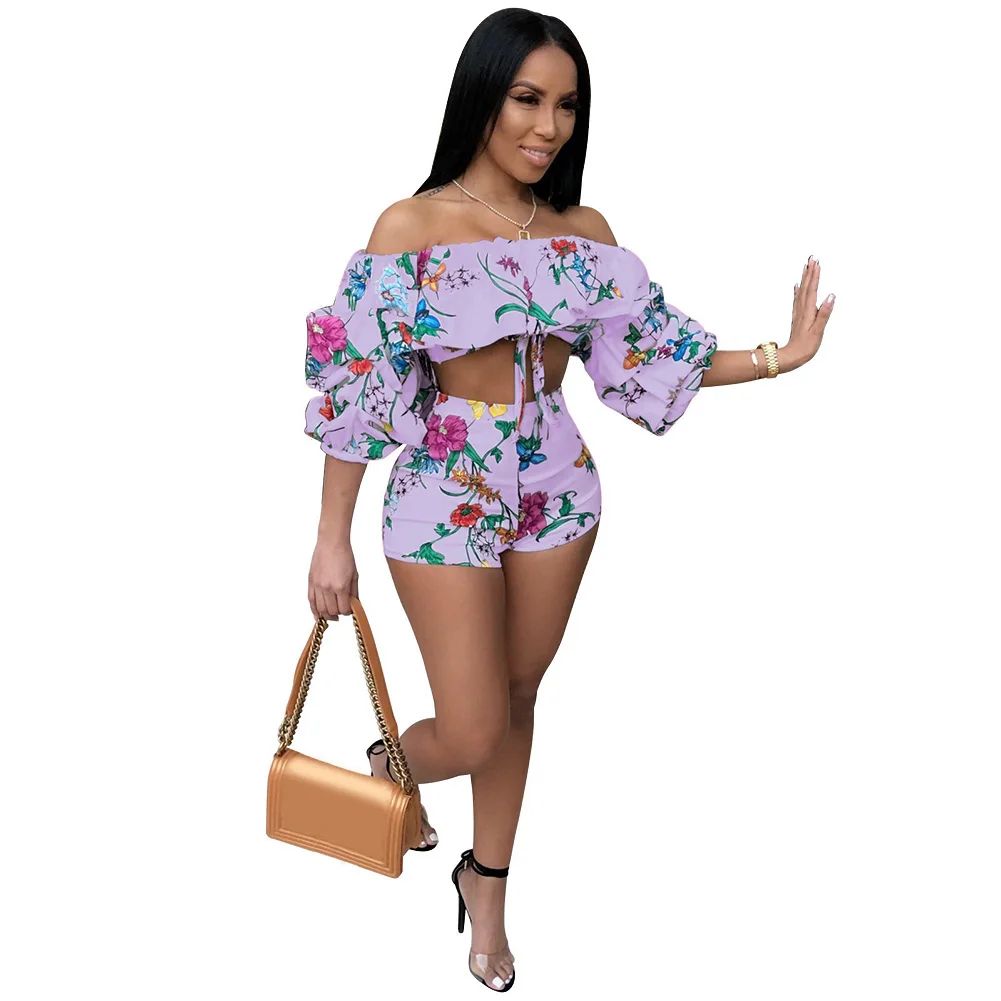 Фото Сексуальный элегантный пляжный костюм с цветочным узором летний женский для