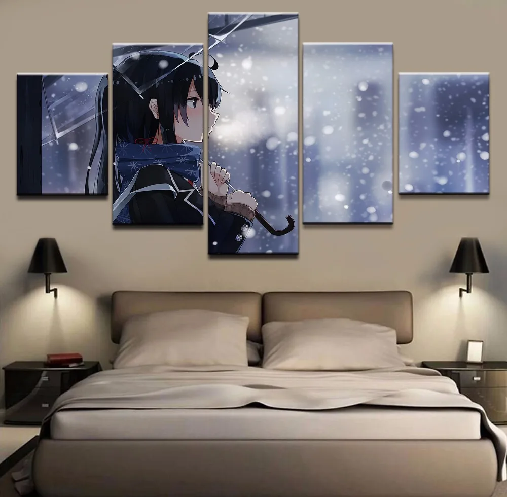 Modern Home Wall Decor Canvas Art Print 5 Pieces Anime My Teen Romantic Comedy SNAFU Character Painting On Canvas obrazy plakat
Modern Home Wall Decor Canvas Art Print 5 Pieces Anime My Teen Romantic Comedy SNAFU Character Painting On Canvas obrazy plakat