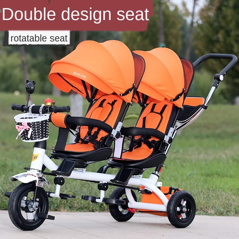 triciclo infantil The Children Tricycle Twin Baby Cart Double Bicycle Light Baby Stroller 3 Wheel Tricycle Baby Bike triciclo infantil The Children Tricycle Twin Baby Cart Double Bicycle Light Baby Stroller 3 Wheel Tricycle Baby Bike