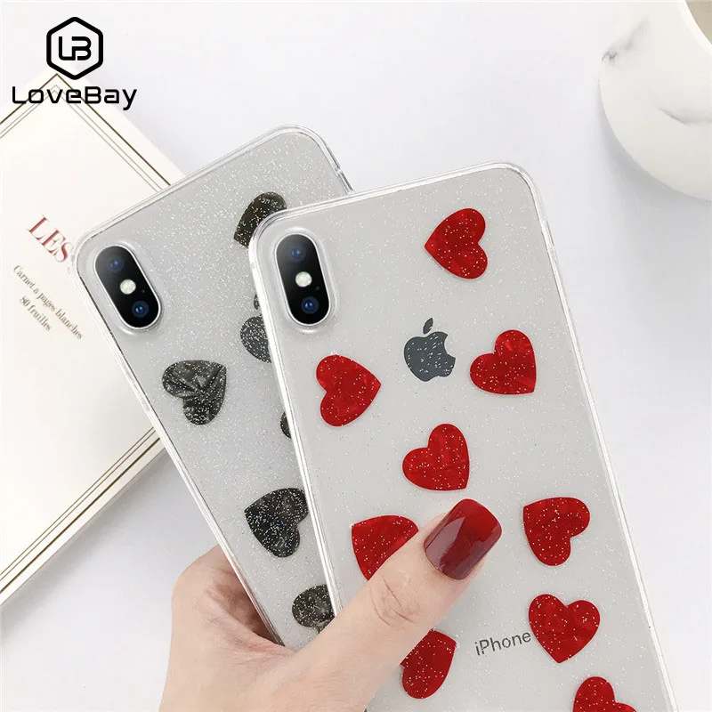 Lovebay Epoxy Glitter Phone Case For iPhone 6 6s 7 8 8Plus X XR XS Max Clear Love Hreart Soft TPU Back Cover For iPhone XS
Lovebay Epoxy Glitter Phone Case For iPhone 6 6s 7 8 8Plus X XR XS Max Clear Love Hreart Soft TPU Back Cover For iPhone XS