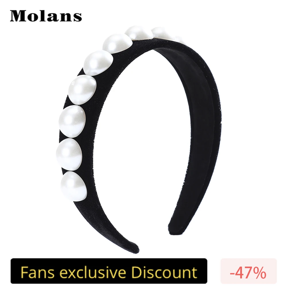 MOLANS Simple Solid Pearl Hair Hoop Women Fashion Headband Hair Accessories For Girls Retro Hair Band 2019 New Arrival
MOLANS Simple Solid Pearl Hair Hoop Women Fashion Headband Hair Accessories For Girls Retro Hair Band 2019 New Arrival
