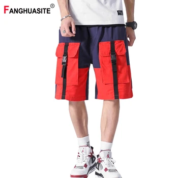Men's Cargo Pants Fashion Comfortable Hit Color Stitching Hip Hop Knee Length Pants Summer Multi-Pocket Casual Shorts Male K356 
Men's Cargo Pants Fashion Comfortable Hit Color Stitching Hip Hop Knee Length Pants Summer Multi-Pocket Casual Shorts Male K356