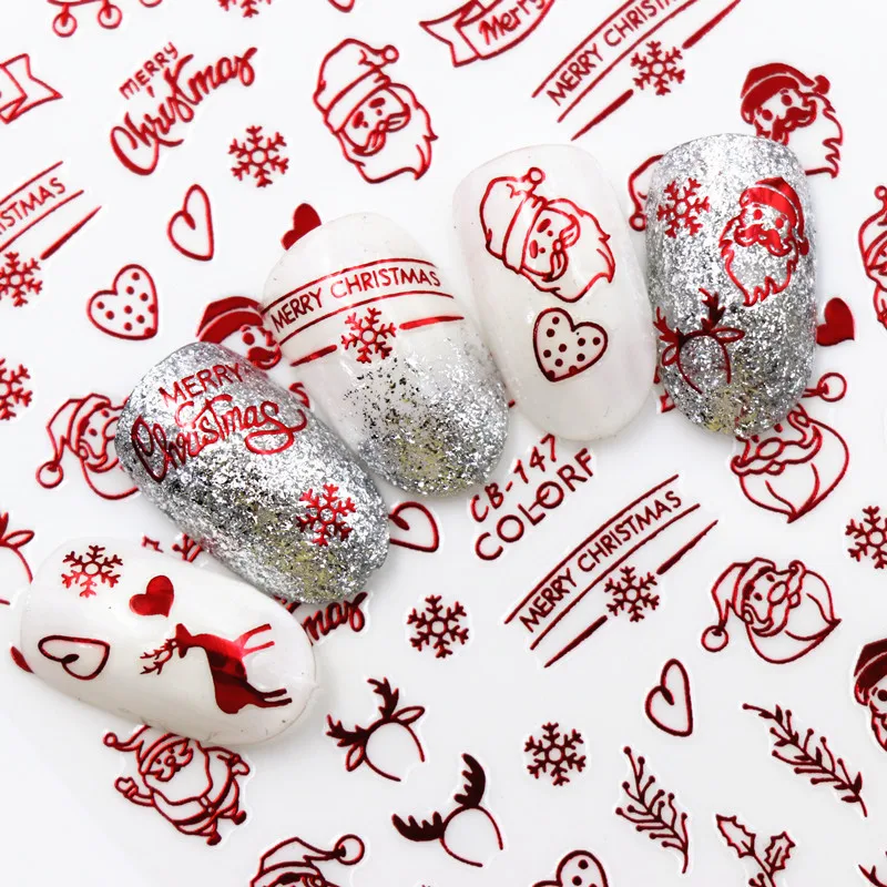 There are 9types of 3D adhesive in three colors Santa Claus-Christmas Tree-Exclusive Laser Red Gold-Gold-Silver Nail Art Sticker
There are 9types of 3D adhesive in three colors Santa Claus-Christmas Tree-Exclusive Laser Red Gold-Gold-Silver Nail Art Sticker