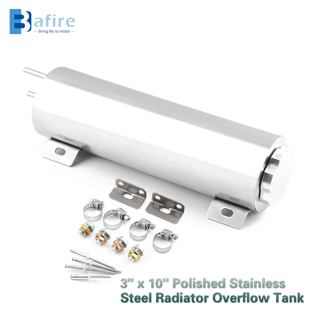 BAFIRE Universal 3"x10" Polished Stainless Steel Radiator Overflow Tank 32 OZ Radiator Overflow Tank Bottle For GM Chevy For GMC
BAFIRE Universal 3"x10" Polished Stainless Steel Radiator Overflow Tank 32 OZ Radiator Overflow Tank Bottle For GM Chevy For GMC