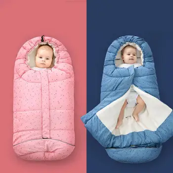 

12 Months Thick Baby Swaddle Wrap Envelope Newborn Sleeping Bag Baby Warm Swaddling Blanket Infant Stroller Sleep Sack Footmuff