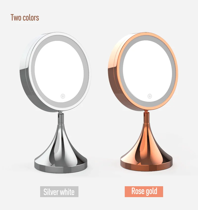 LED Makeup Mirror 8 Inch Rose Gold HD Vanity Mirror Desktop Adjustable Touch Control Brightness Cosmetic Mirrors for Girl Gift
LED Makeup Mirror 8 Inch Rose Gold HD Vanity Mirror Desktop Adjustable Touch Control Brightness Cosmetic Mirrors for Girl Gift