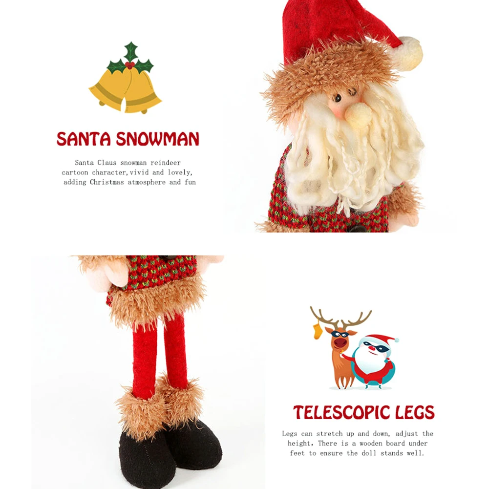retractable christmas dolls santa claus snowman funny christmas