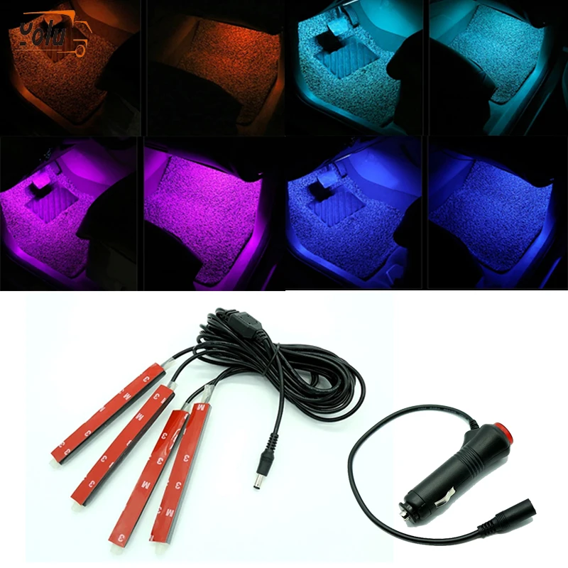 YOLU Car RGB Lights LED Strip Neon Lamp Decorative Atmosphere Lights Wireless Control Car Interior Light
YOLU Car RGB Lights LED Strip Neon Lamp Decorative Atmosphere Lights Wireless Control Car Interior Light