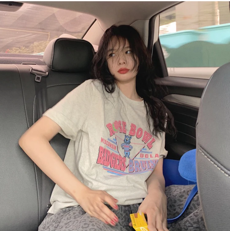 Rose Bowl Vintage Tumblr Style Printing Tees Short Sleeve Cotton Summer Fashion Tops
Rose Bowl Vintage Tumblr Style Printing Tees Short Sleeve Cotton Summer Fashion Tops