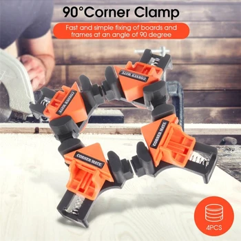 4Pcs/Set Woodworking 90 Degree Right Angle Clamp Fixing Clip Quick Picture Frame Corner Clamp Hand Tool Pipe Clamp
4Pcs/Set Woodworking 90 Degree Right Angle Clamp Fixing Clip Quick Picture Frame Corner Clamp Hand Tool Pipe Clamp