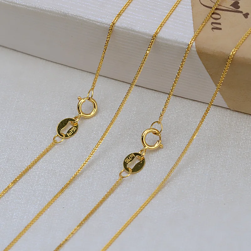 SA SILVERAGE 18K Gold Necklace Women's Clavicle Chain Fine Gold Chopin Chain Women's Au750 Gold Pendant Neck Chain Fashion 2021
SA SILVERAGE 18K Gold Necklace Women's Clavicle Chain Fine Gold Chopin Chain Women's Au750 Gold Pendant Neck Chain Fashion 2021