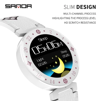 SANDA Smart Watch Women IP67 Waterproof Wristwatch Heart Rate Bluetooth Watch Women Bracelet 2020 Lady Watch Smartwatch
SANDA Smart Watch Women IP67 Waterproof Wristwatch Heart Rate Bluetooth Watch Women Bracelet 2020 Lady Watch Smartwatch