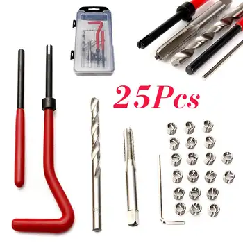 25Pcs Car Thread Repair Kit M6 Thread Tool Spanner Wrench Inserts Drill Tap Set Car Repair Tools for restoring damaged threads
25Pcs Car Thread Repair Kit M6 Thread Tool Spanner Wrench Inserts Drill Tap Set Car Repair Tools for restoring damaged threads