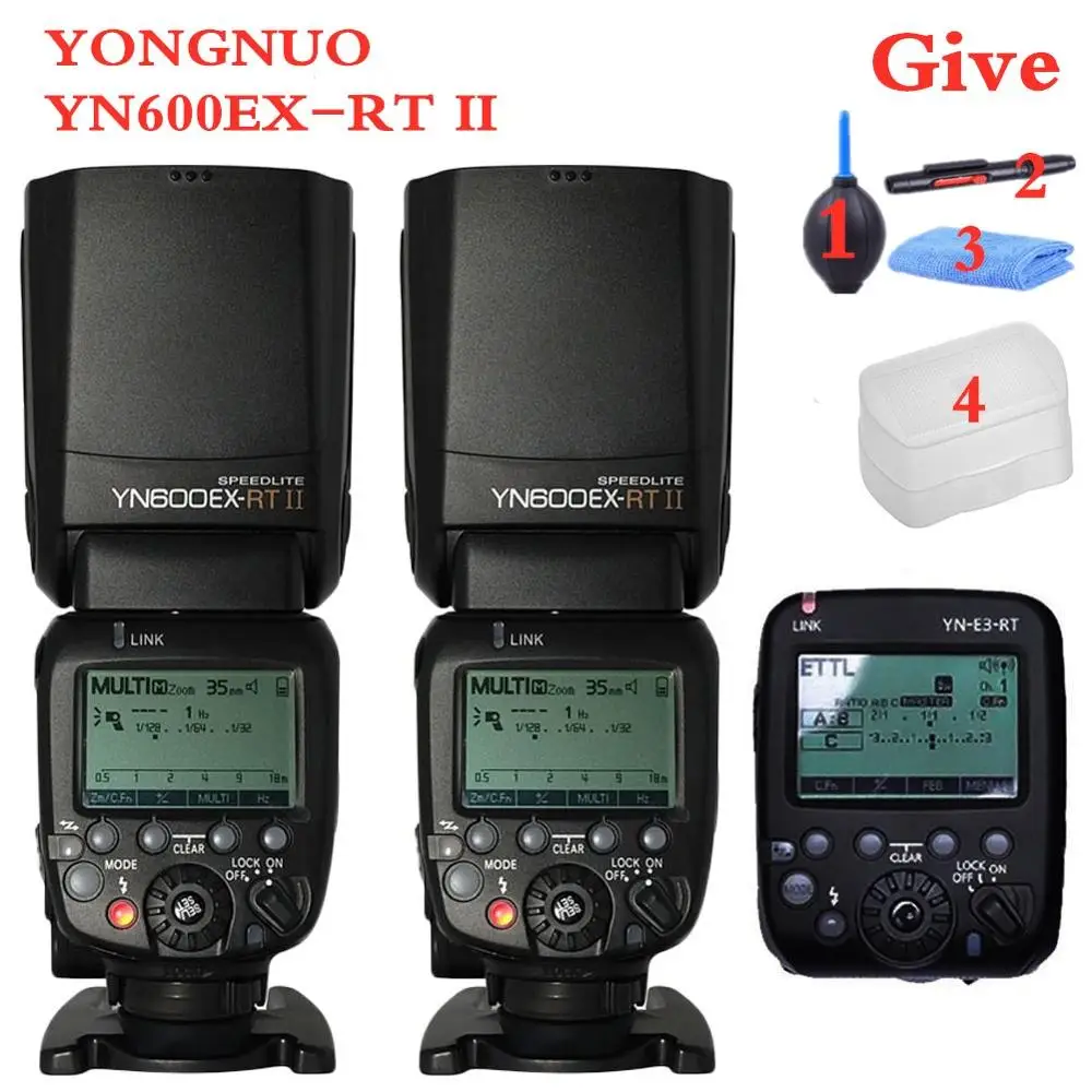 Вспышка YONGNUO YN600EX-RT II 2 4G беспроводная HSS 1/8000s для камеры Canon 60D 650D 600EX-RT YN-600EX RT |
