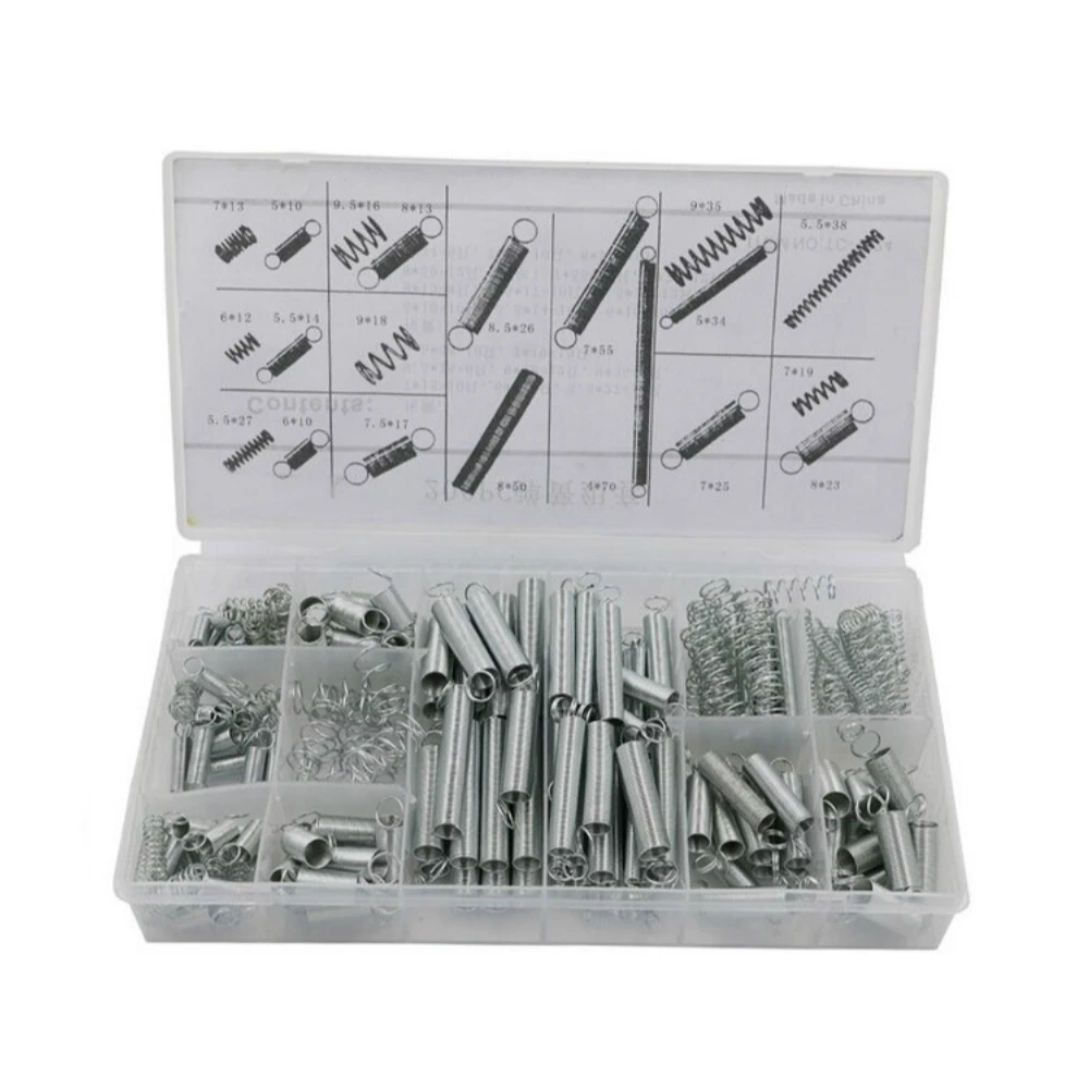 Spring Assortment Set Zinc Plated Compression and Extension Springs 200 Piece Hardware Tools
Spring Assortment Set Zinc Plated Compression and Extension Springs 200 Piece Hardware Tools