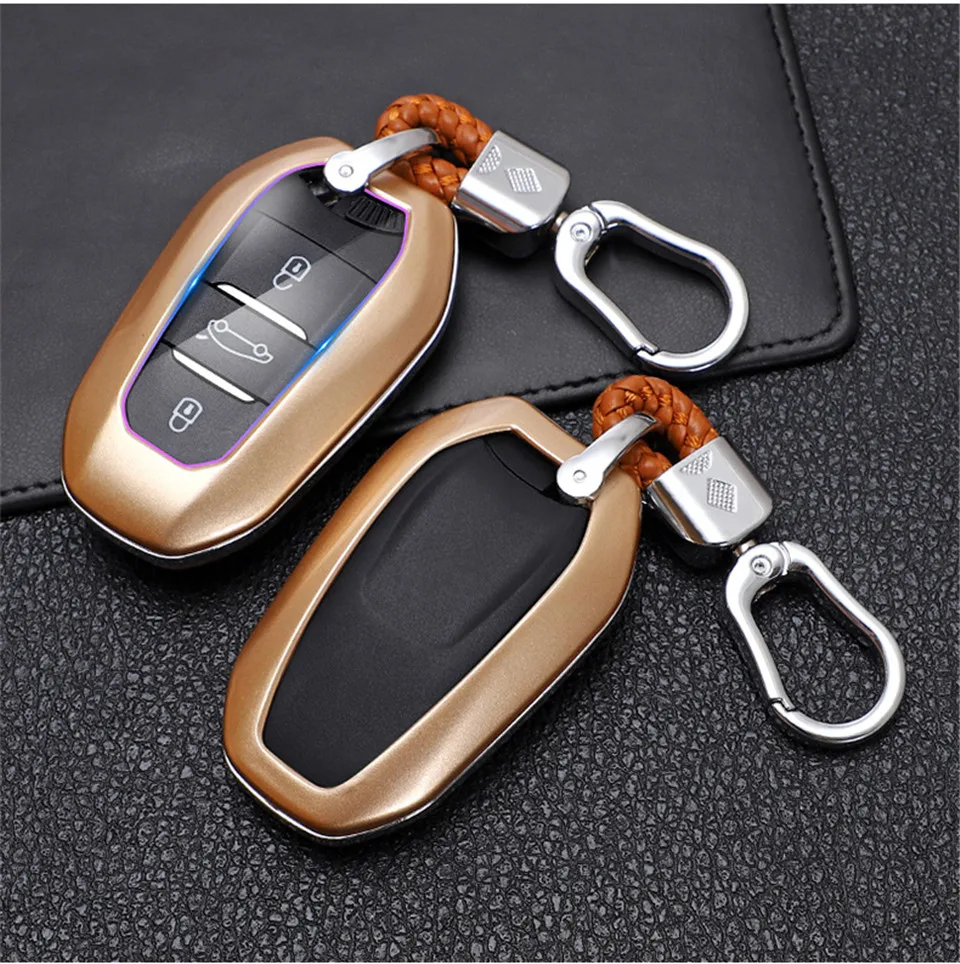 Shell Cover Holder Car Key Fob Case 5008 DS5 DS6 For Peugeot 208 DS3 For Citroen C4 C5 X7 C4L C6 C3-XR 3008 4008 Accessories