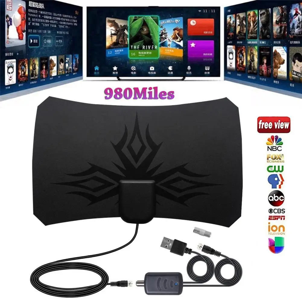 Indoor 4K Digital HDTV Antenna 980 Miles Range With HD1080P DVB-T2 Freeview TV For Life Local Channels Broadcast
Indoor 4K Digital HDTV Antenna 980 Miles Range With HD1080P DVB-T2 Freeview TV For Life Local Channels Broadcast