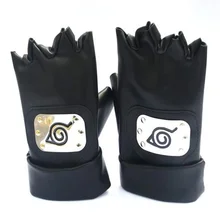 Anime  Kakashi Ninja  Gloves Cosplay Costumes Accessories Kakashi Mittens  apparel Around Props Ninja Glove PU  Hat