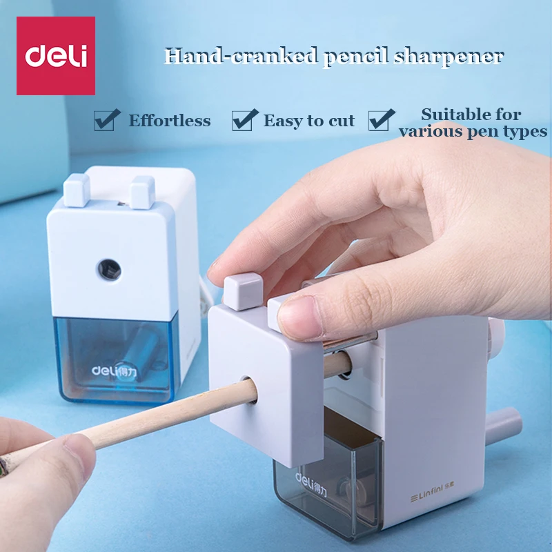 Deli pencil sharpener hand-cranked small automatic pencil sharpener for primary school students
Deli pencil sharpener hand-cranked small automatic pencil sharpener for primary school students