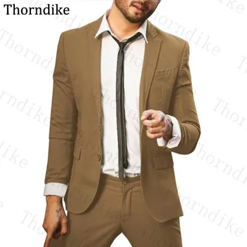 Thorndike Notched Lapel Slim Fit Tuxedo Men Formal Business Work Wear Suits New Male Wedding Prom Suit 2Pcs Set (Jacket+Pants) 
Thorndike Notched Lapel Slim Fit Tuxedo Men Formal Business Work Wear Suits New Male Wedding Prom Suit 2Pcs Set (Jacket+Pants)