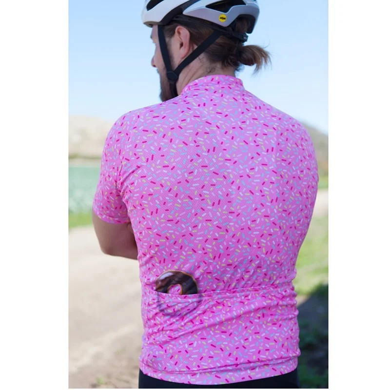

DX Sprinkles Men's Race Jersey 2019 Pink M's cycling jersey short sleeved Summer bicycle clothing roupas de bicicleta quick dry