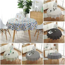 Round Colorful Tassel Cotton Linen Table Cloth Household Garden Dining Tableware Oilproof Plaid Printed Tablecloth
Round Colorful Tassel Cotton Linen Table Cloth Household Garden Dining Tableware Oilproof Plaid Printed Tablecloth