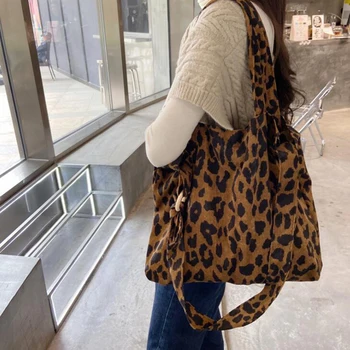 New Corduroy Leopard Print Bag Ladies Shoulder Zebra pattern Casual Tote Shopping Bag Large capacity Handbags Totes Women 
New Corduroy Leopard Print Bag Ladies Shoulder Zebra pattern Casual Tote Shopping Bag Large capacity Handbags Totes Women