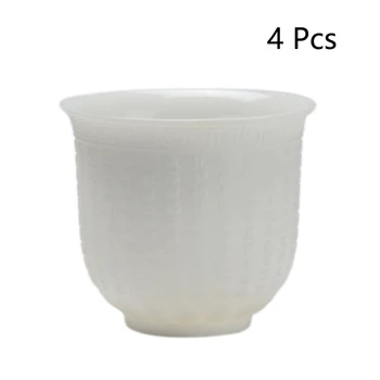 4pcs New Chinese White Porcelain Mutton Jade Tea Cup Master Single Cup Heart Sutra Cup White Porcelain Kung Fu Teacup Teaset
4pcs New Chinese White Porcelain Mutton Jade Tea Cup Master Single Cup Heart Sutra Cup White Porcelain Kung Fu Teacup Teaset