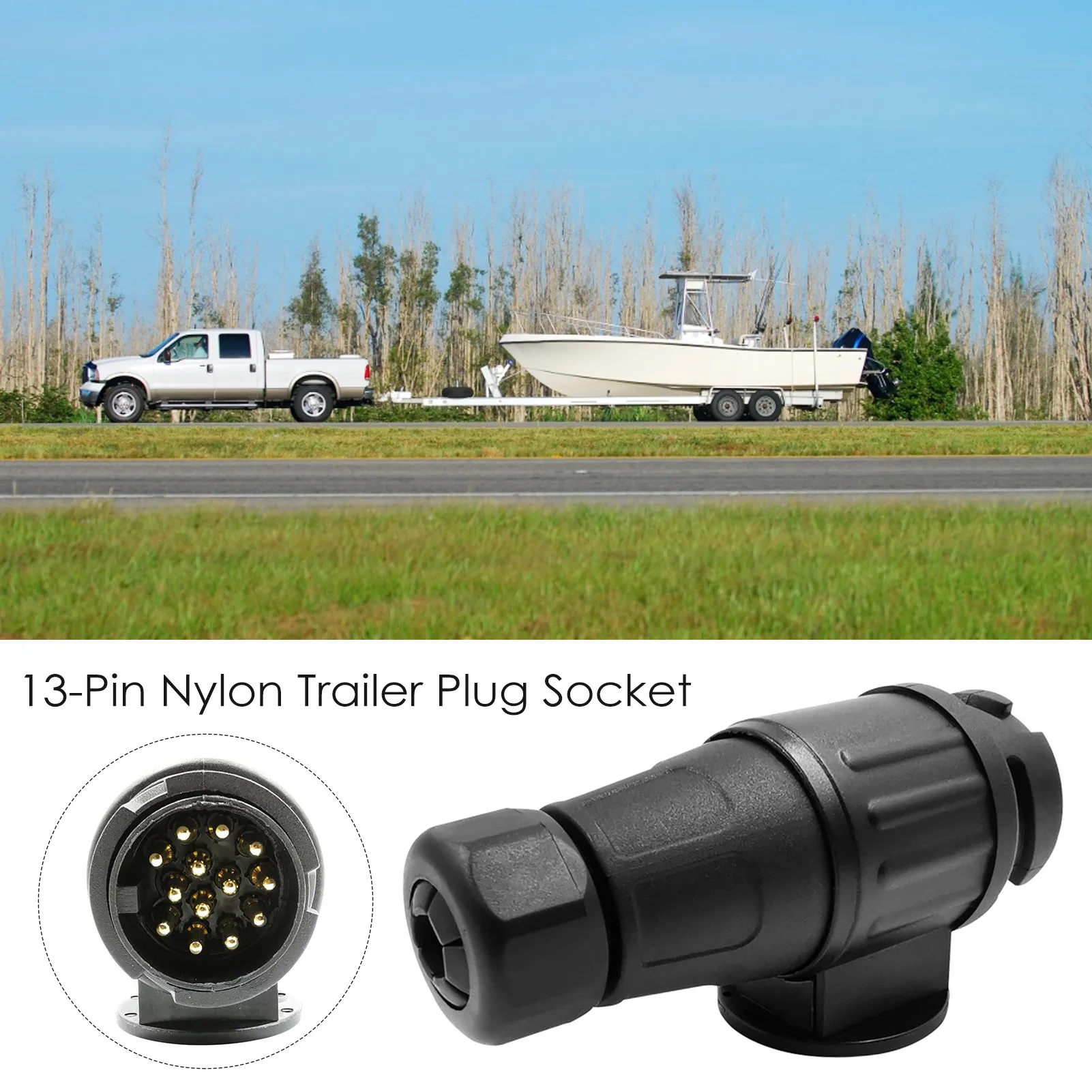 Shop Generic 13Pin European Standard Trailer Connector Part Screwon