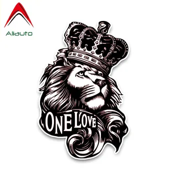 

Aliauto Fashion Car Sticker One Love Crown Lion Head Vinyl Decal Cover Scratches for Hyundai Solaris Skoda Chevrolet ,15cm*10cm