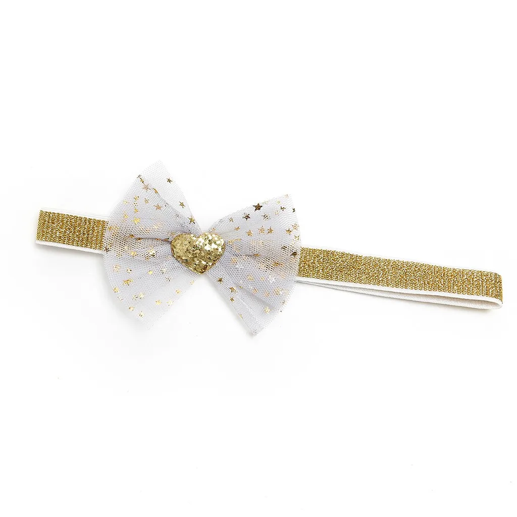 baby girl headband Infant hair accessoriesBaby bow net yarn headband hair band Toddlers bandage Ribbon newborn headwrap