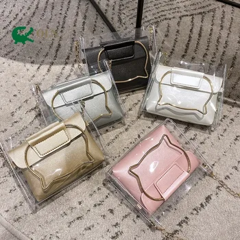 Transparent mother bag 2020 Korean version of the new bag shoulder messenger bag leisure chain small square bag cat ear handbag
Transparent mother bag 2020 Korean version of the new bag shoulder messenger bag leisure chain small square bag cat ear handbag