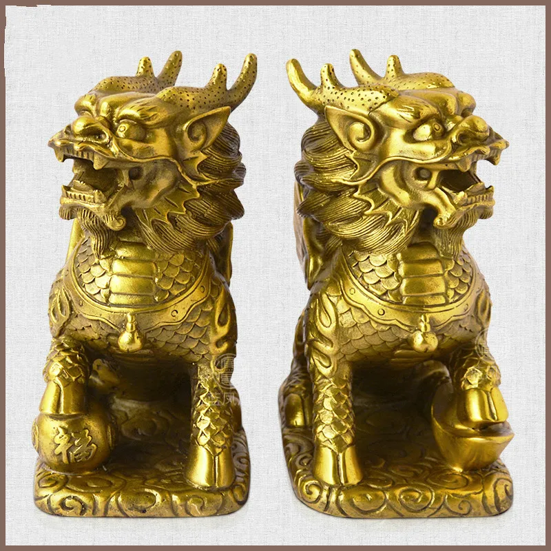 Chinese Style Handmade Copper Kylin Ornaments Golden Gossip Living Room Fortune Wangcai Kirin Extra Large Names home decor
Chinese Style Handmade Copper Kylin Ornaments Golden Gossip Living Room Fortune Wangcai Kirin Extra Large Names home decor
